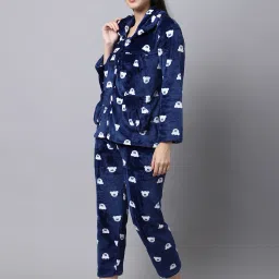 Tag 7 Navy Printed Night Suit image 3