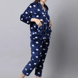 Tag 7 Navy Printed Night Suit image 4