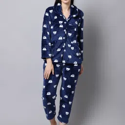 Tag 7 Navy Printed Night Suit image 1