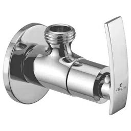 Cliquin Orchid Brass Wall Mount Chrome Finish Angle Valve with Wall Flange-picture-47