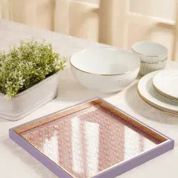 Pure Home and Living Purple Faux Leather Platters-image-63