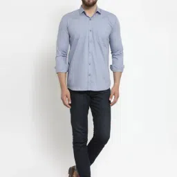 Jainish Grey Cotton Regular Fit Shirt image 4