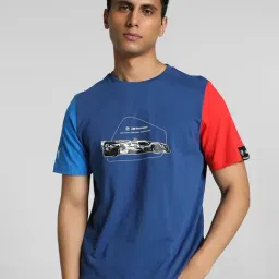 Puma BMW M Motorsport Pro Blue Cotton Regular Fit Printed Sports T-Shirt-picture-12