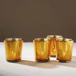 Pure Home and Living Gold Glass Printed Votives-picture-44