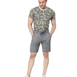 celio celio*grey Regular Fit Mid Rise Bermuda Shorts image 5