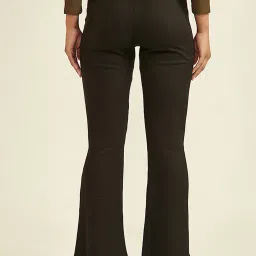 Cover Story Black Flat Front Trousers image 2
