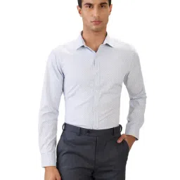 Park Avenue Blue Slim Fit Checkered Formal Shirt-picture-24