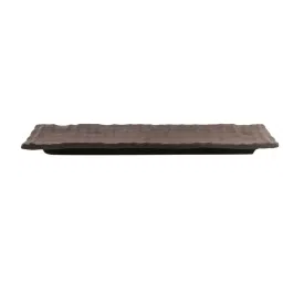 VarEesha Awesome Solids Brown Ceramic Serving Platter - Set of 1 image 3
