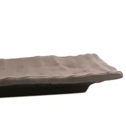 VarEesha Awesome Solids Brown Ceramic Serving Platter - Set of 1 image 4