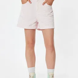 Koton Women Mid-Rise Cotton Shorts-picture-12