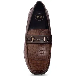 Monkstory Men's Krokodyl Brown Loafers image 3
