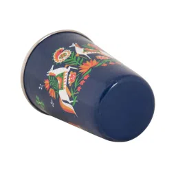 Chumbak Bohemian Horses Navy Stainless Steel Tumbler - Set of 1 image 3