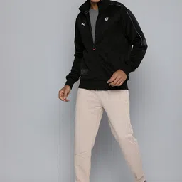 PUMA Motorsport Men Black Ferrari Style MT7 Track Bomber Jacket image 5