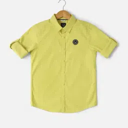 Allen Solly Kids Yellow Cotton Slim Fit Full Sleeves Shirt-picture-35