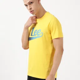 Lee Mustard Cotton Regular Fit Printed T-Shirt image 3