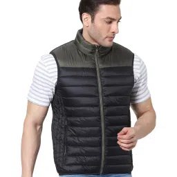 celio celio* Black Sleeveless Regular Fit Jacket image 3