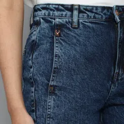 Allen Solly Navy Cotton Mid Rise Jeans image 5