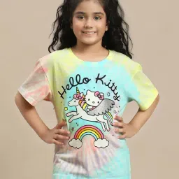 Kidsville Girls Multicolor Cotton Printed Tshirt-image-35