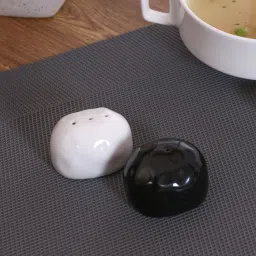 Clay Craft White Ceramic Salt & Pepper Set - Set of 2 image 1