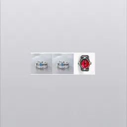 Teeragaj Set Of 3 Stones Studded & Eye Adjustable Finger Rings-picture-37