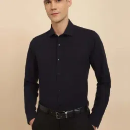 Allen Solly Jet Black Slim Fit Shirt-picture-14