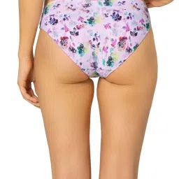 Amante Purple Floral Print Bikini Panty image 2