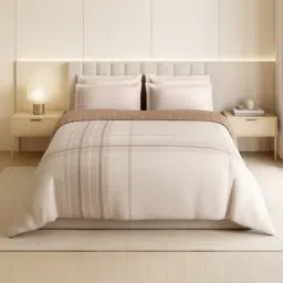 Spaces Light Blue Cotton Geometric 350 TC Double Quilt-picture-40