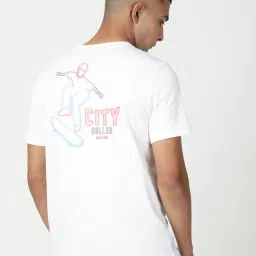 Lee White Cotton Regular Fit Printed T-Shirt image 2