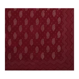 JAIPUR FABRIC Traditional Goldi Maroon Queen Size Bed Sheet With 2 Pillow Covers (Queen) image 5