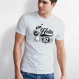 Seekbuylove Men Typography Printed Bio Finish Regular Fit T-shirt image 3