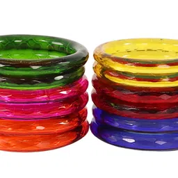 ZULKA Set Of 12 Glass Kada Bangles-picture-26
