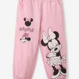 The Souled Store Cotton Mickey & Friends Featuring Minnie Mouse Printed Joggers - Pink-picture-14