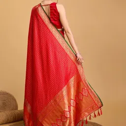 VS MALL Woven Design Zari Art Silk Saree image 5