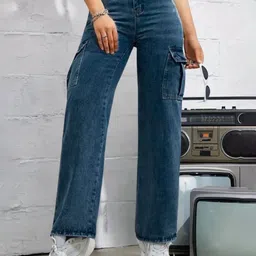 DressBerry Women Comfort Straight Fit High-Rise Light Fade Acid Wash Stretchable Jeans-image-24