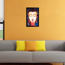 eCraftIndia Multicoloured Lord Buddha UV Wall Art-picture-35