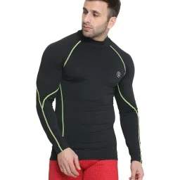 Chkokko Black Regular Fit Sports T-Shirt image 1