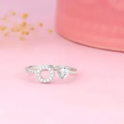 GIVA 92.5 Sterling Vibrant Unity Adjustable Ring for Womens and Girls-image-29