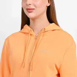 Skechers Orange Plain Hooded Sweatshirt image 5