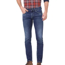 celio celio* Dark Blue Mid Rise Lightly Washed Jeans image 1