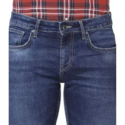 celio celio* Dark Blue Mid Rise Lightly Washed Jeans image 4