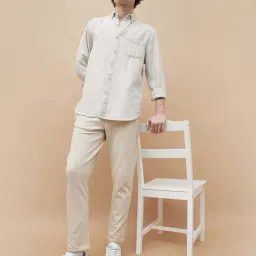 Fame Forever By Lifestyle Beige Regular Fit Trackpants image 4