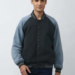 Forever 21 Blue & Black Regular Fit Jacket image 1