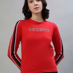 Iconic Red Cotton Printed T-Shirt image 1