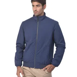 Woodland Blue Solid Full Sleeves Jacket-image-91