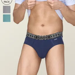 XYXX Multicolored Cotton Regular Fit Printed Briefs - Pack Of 3 image 1