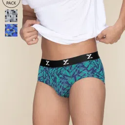 XYXX Multicolored Slim Fit Printed Briefs - Pack Of 3 image 1