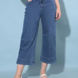 Crimsoune Club Blue Cotton High Rise Jeans image 1