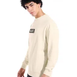 Bewakoof Official Marvel Men's Beige Venom Graphic Printed Oversized Sweatshirt image 3