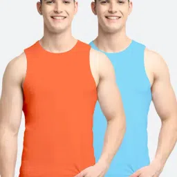 Friskers Multi Cotton Slim Fit Vest - Pack of 2-picture-22
