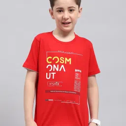 Monte Carlo Kids Red Printed T-Shirt image 1